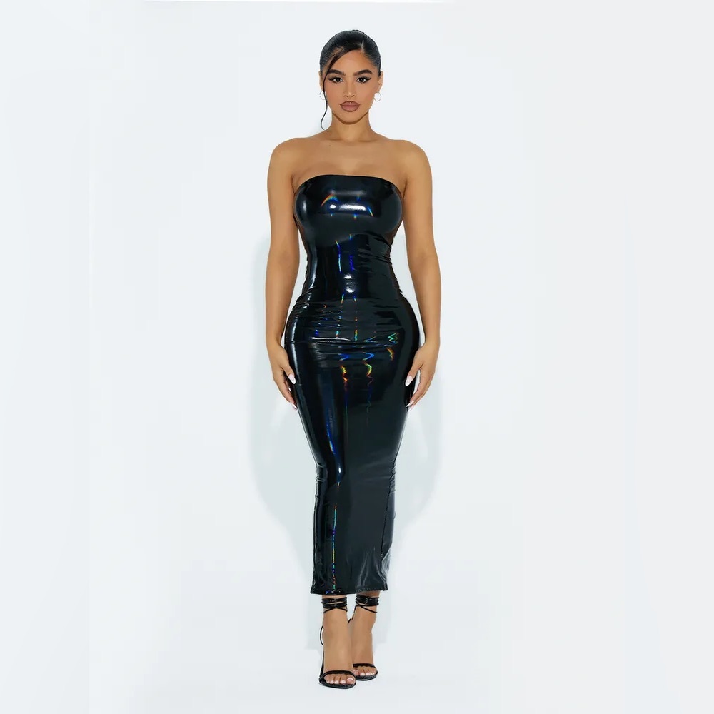 Naked Wardrobe The Vinyl Body Dress